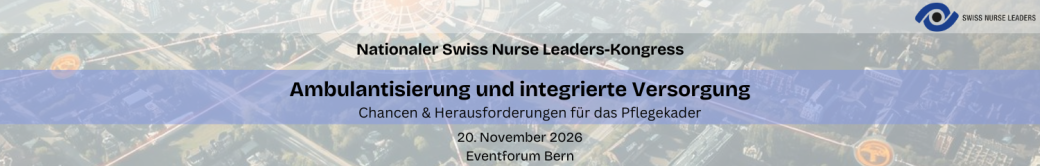Banner vom Swiss Nurse Leaders Kongress 2026