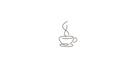 Illustrazione di una tazza di caffè caldo