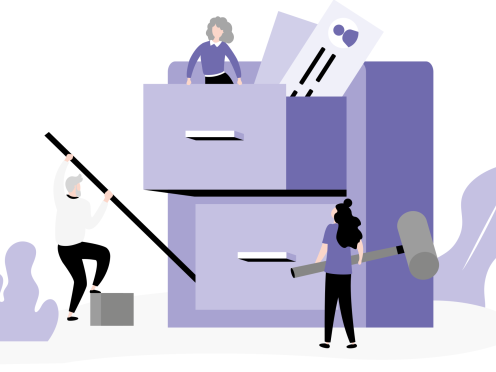 Illustration de trois personnes qui brisent les stéréotypes générationnels