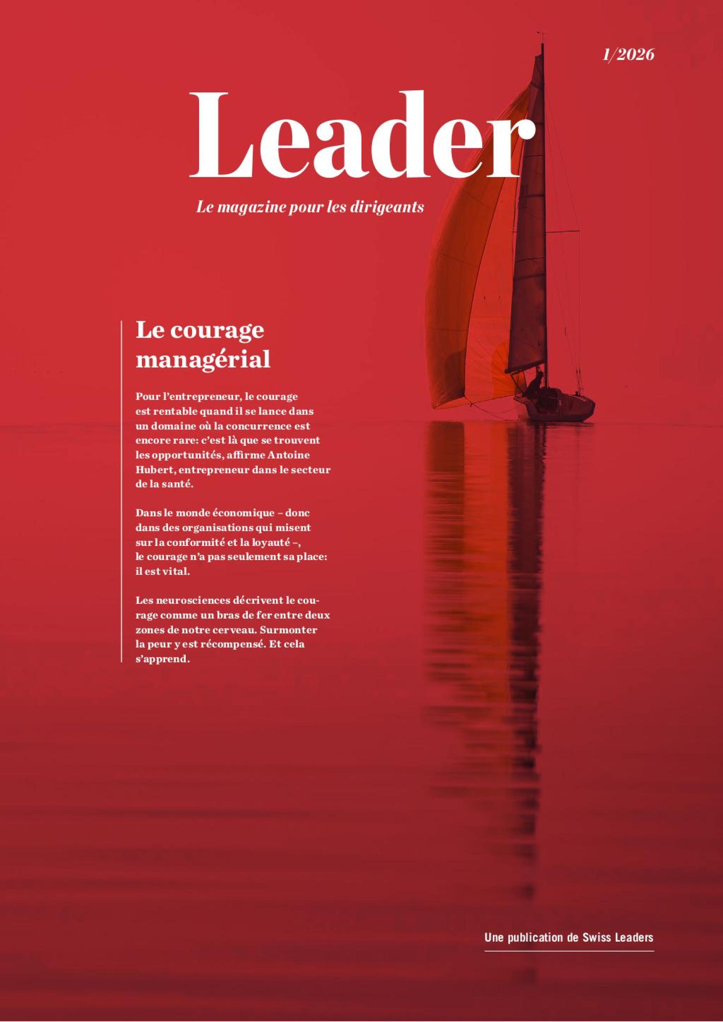 Copertina della rivista Leader, edizione gennaio 2026 in francese